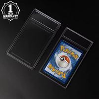 Étui rigide transparent en acrylique de qualité supérieure avec étiquette pour cartes gradées PSA, idéal pour le rangement et la présentation de cartes TCG, sportives et de baseball