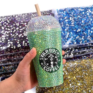 OLeeya Factory Wholesale Big Size SS60 Sparkle Crystals Custom Glass Flat Back Stones Large Non Hot Fix Rhinestones for Leotards - Product Image 6