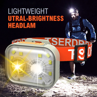 Lampe frontale LED rechargeable étanche à clipser sur casquette, haute luminosité, portée 300m, pour extérieur