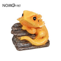 Figur Resin NOMOYPET Lucu, Bearded Dragon, Blue-Tongued Skink, Kumbang Laba-laba, Koleksi Hiasan Reptil