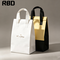 Sac isotherme personnalisé en non-tissé pour livraison de café, sac fourre-tout réutilisable isolé pour café, sac isotherme pour repas