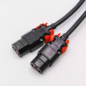 Câble de verrouillage P autobloquants personnalisé, 10 pièces, C13 vers C14, câble en pvc, 3x1.5 - Product Image 1