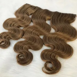 Clip de extensión de cabello rubio de 40 pulgadas, textura de onda de agua Remy humano un Clip en extensión de cabello pelo chino Pelo Humano Con Clip