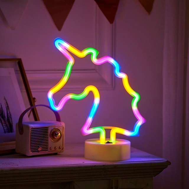 Wholesale 1000 Designs Neon Lamp unicorn Star Popular Led Neon Lights Home Decoration Kids Room Table Desk Decor Led Neon Light