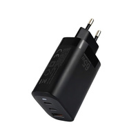 Chargeur USB C 65W 2C1A CE GaN PD QC 3.0 Charge rapide compatible avec les ordinateurs portables iPad Pro iPhone 15 Pro Max 13 Galaxy