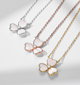 Collar de Zirconia con Trébol de ALICE High Jewelry en Tres Colores, Apto para Hombres y Mujeres - Product Image 1