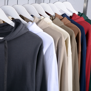 Sudaderas con capucha extragrandes blancas de algodón suave y grueso, cómodas, con logotipo personalizado, sudadera con capucha de manga larga lisa de alta calidad - Product Image 5