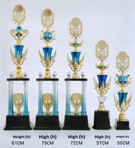Fabrication de trophées en plastique personnalisés à bas prix, de haute qualité, avec logo universel, taille L, modèle SZ01 - Product Image 1