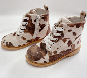 Bottes d'hiver en fourrure pour enfants, style western, imprimé vache, pour filles, enfants, tout-petits - Product Image 4