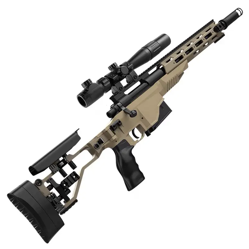2023 sıcak satmak M40A6 yumuşak kabuk mermi tabancası çocuk boy taklit naylon metal yeme tavuk keskin nişancı oyuncak tabanca
