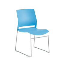 Chaise en plastique-acier résistant à l'eau pour l'école Dossier renforcé de fibres PP moulé par injection d'une seule pièce de 7mm d'épaisseur