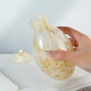 拉科托玻璃器皿彩色嘴吹小花创意玻璃花瓶