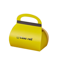 Logotipo personalizado Rectángulo Embalaje Bento Fancy Regalo de lujo Mousse Caja de lujo Rollo de pastel con asa