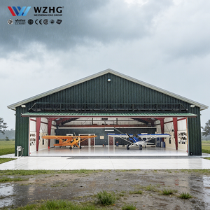 Hangar de acero estructural impermeable con techo arqueado para uso en aeropuertos - Product Image 1