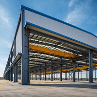 Entrepôt à structure métallique à assemblage rapide et économique, bâtiment de stockage en poutres H galvanisées, taille personnalisée pour l'utilisation en logistique d'usine