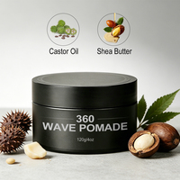 Pommade Coiffante 360 Wave Marque Blanche pour Cheveux 4C, Cire Coiffante Définissante pour Tresses et Boucles, Idéale pour Cheveux Afro Bouclés, Vente en Gros pour Barbiers