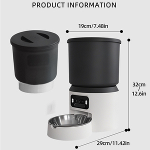 เครื่องให้อาหารสัตว์เลี้ยงอัจฉริยะแบบพกพา 4 ลิตร รุ่นใหม่ ป้องกันความชื้น ผลิตจากพลาสติกเป็นมิตรกับสิ่งแวดล้อม ชาร์จได้ ควบคุมผ่าน WiFi/แอปพลิเคชัน ให้อาหารอัตโนมัติแบบรีโมท - Product Image 4