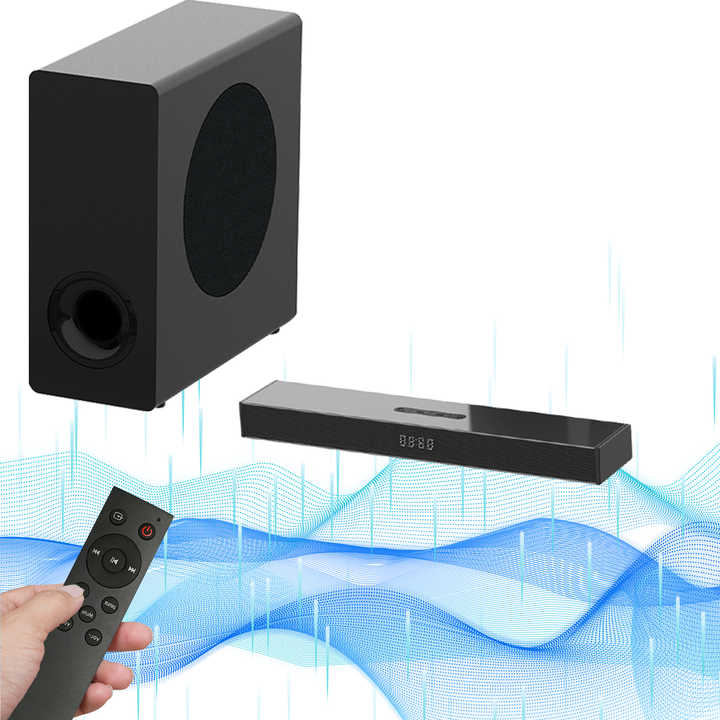 Barra De Sonido Compacta De 60cm, 120W, 2.1 Canales - Con Bluetooth 5.3, HDMI ARC, óptico Y Auxiliar Para TV Y PC