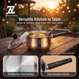 Échantillon disponible : Casserole en acier inoxydable <span class=keywords><strong>18</strong></span>/<span class=keywords><strong>10</strong></span> avec fond épaissi 5 couches, 1,5L-2,0L, pot à lait, certifiée LFGB/CE - Product Image 2