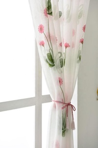 Fornitore caldo tulle di poliestere all'ingrosso ricamo floreale personalizzato bianco <span class=keywords><strong>rosa</strong></span> farfalla <span class=keywords><strong>tende</strong></span> trasparenti per il soggiorno - Product Image 2