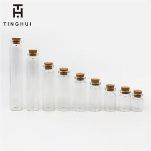 Wholesale Mini Clear <b>Glass</b> Wishing Small Drift <b>Bottle</b> Vials <b>With</b> <b>Cork</b> <b>Glass</b> Tube Corked Jars Candy <b>Bottle</b> - Product Image 1