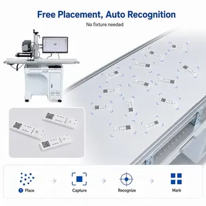 Machine de marquage laser à fibre Wdotmark à positionnement visuel automatique 30W/50W haute vitesse pour pièces métalliques et ligne de production de clés USB - Product Image 6