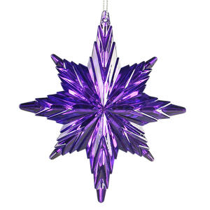 Arbre de Noël acrylique octogone en forme d'étoile scintillante en papier ornement suspendu Mini octogone étoile suspendue décorations de fête de Noël - Product Image 5