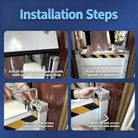 Barrière anti-inondation modulaire en aluminium, adaptée aux garages domestiques, aux porches commerciaux et aux barrières anti-inondation résistantes aux tempêtes
