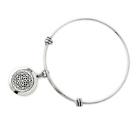 Bracelet magnétique en acier inoxydable 316l, 20mm, aromathérapie, réglable, uni, diffuseur d'huiles essentielles et d'arôme, médaillon