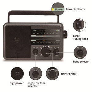 Grand bouton stéréo prise écouteur AC DC <span class=keywords><strong>Radio</strong></span> à Transistor Portable pour le jardinage - Product Image 4