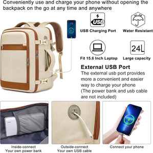 Sac à dos pour ordinateur portable professionnel, sac à dos pour ordinateur imperméable, logo personnalisé, sac de voyage 15,6 pouces, antivol, grande capacité - Product Image 5