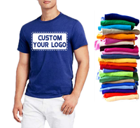 Groothandel blanco T-shirts op maat, 100% katoen, met logo voor heren, effen bedrukking, witte en zwarte blanco's, casual T-shirts