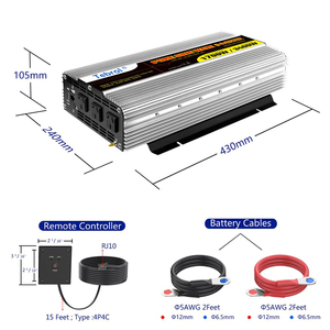1700 Wát tinh khiết Sine Wave Power inverter12v DC để 240VAC điện biến tần - Product Image 2