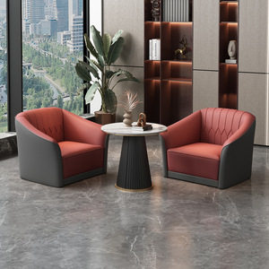 Conjunto de Sillas de Hotel con Mesa Redonda para Vestíbulo, Salón y Área de Recepción, Uso Interior, Relleno de Espuma Resistente, Muebles para Espacios Comerciales - Product Image 4