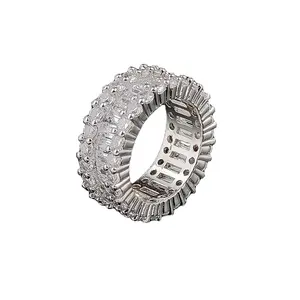 Mode Sieraden Ringen Smaragd Koppels Zegel Siliconen Met Diamant Zwart 2 Karaat Paar Set Stone 10 Gram Heren Kompas Ring