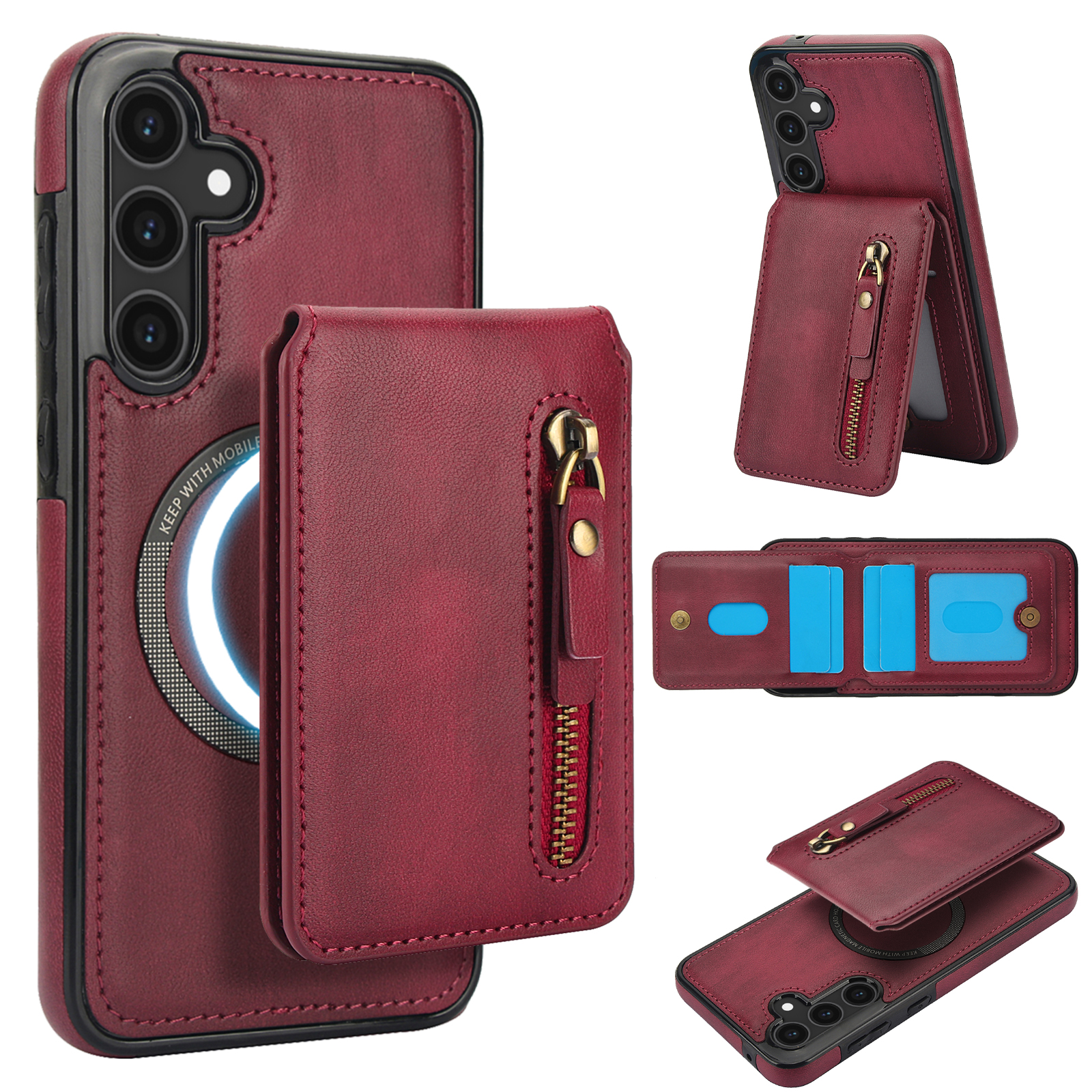 Portafoglio Flip Rosso