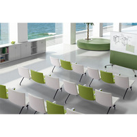 Vente en gros de chaise de bureau publique en métal avec coussin en pu pour salle d'attente chaise d'attente 3 4 5 sièges de la gare de l'aéroport de l'hôpital