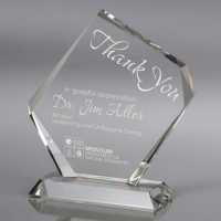 Plaque de trophée en cristal de haute qualité avec base transparente, cadeaux de bienvenue, décoration de bureau