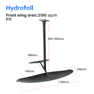 Planche de surf à aile en carbone et aluminium 3K de 2100 cm, unisexe, pour débutants, hydrofoil pour sports nautiques, kitesurf, modèle F11, F11 Water - Product Image 3