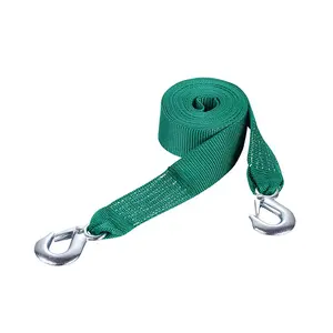 Elastische Auto Sleepkabels Polyester Geen Stretch Auto Towing Strap Twee Haak Band Emergery Sleepkabel Voor Zware Apparatuur