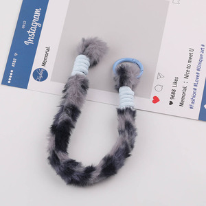 Plush Phone <b>Lanyard</b> Middle Size Leopard Print Anti Loss Strap <b>For</b> Mobile Phone Keychain Accessory - Product Image 4