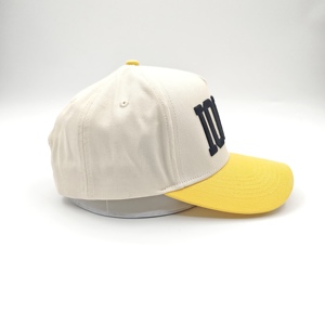 Casquette Trucker Ajustable 5 Panneaux Bicolore en Sergé de Coton avec Logo Personnalisé, Protection UV, pour Sports de Plein Air, Unisexe - Product Image 6