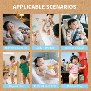 बेबी नरम कपास के लिए कारखाने थोक डायपर डिस्पोजेबल डायपर पर्यावरण अनुकूल बायोडिग्रेडेबल बांस बेबी डायपर - Product Image 6