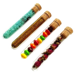 Tianjing Test Tube 15Ml 18X105mm Plastic Transparent With Cork Stopper For <b>Candy</b> Flower Tea Glitter Storage - Product Image 5