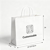 Sac en papier personnalisé en carton blanc résistant à l'humidité pour les boutiques de fruits, les pâtisseries et l'emballage de cadeaux alimentaires frais