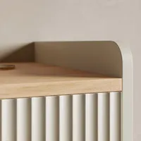 Grande Coiffeuse avec Miroir Rond, Table de Maquillage Moderne, Coiffeuse de Chambre avec 5 Tiroirs Coulissants
