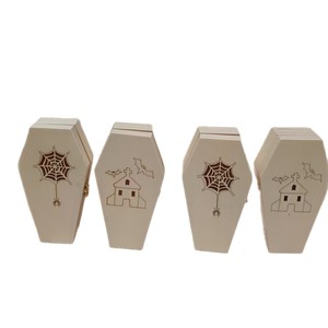 Caja de Madera Natural Estilo Gótico, Caja de Almacenamiento de Joyas con Forma de Polígono para Decoración de Halloween, Uso en Sala de Estar - Product Image 5
