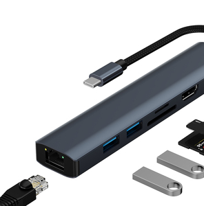 HUB de carga rápida 2024 W PD de tendencia 100 con convertidor de Puerto SD TF LAN USB C hub para Mac - Product Image 3