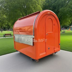 Camion de café de rue de haute qualité, de forme ronde, pour la vente rapide de nourriture et de boissons, remorque mobile pour petites entreprises alimentaires - Product Image 4