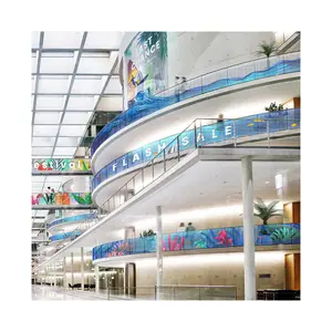 Indoor Outdoor Full Color Flexible Transparent LED Screen Film Crystal LED Display on Glass Video Wall